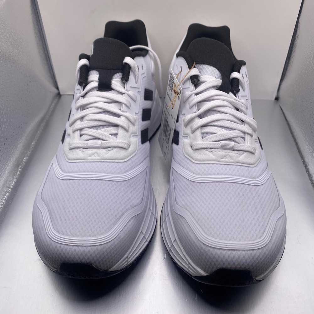 NEW Adidas Duramo 10 Mens Running Shoes White Black Size 7 US - Picture 4 of 9